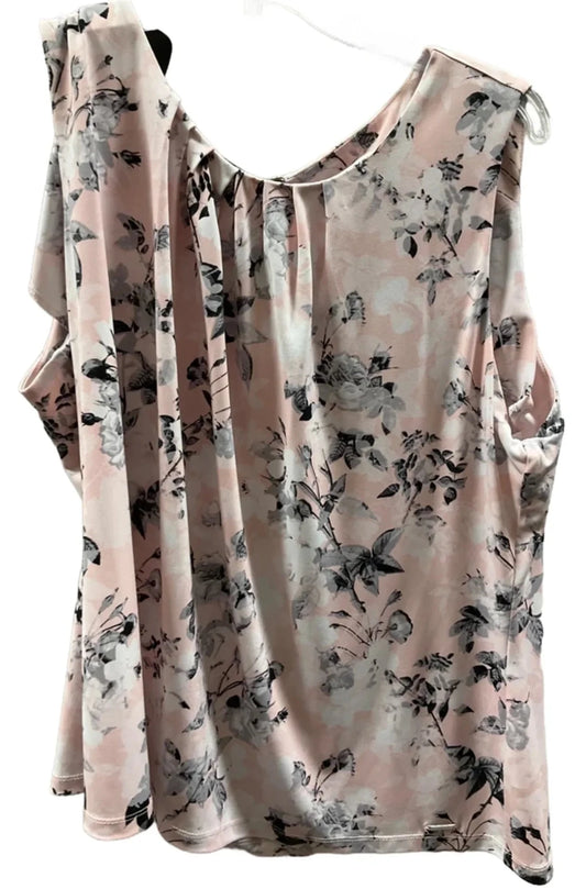 Top Sleeveless By Calvin Klein In Pink, Size: 1x