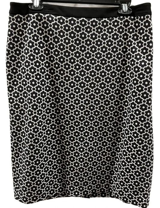 Skirt Midi By Talbots In Black & White, Size: 16