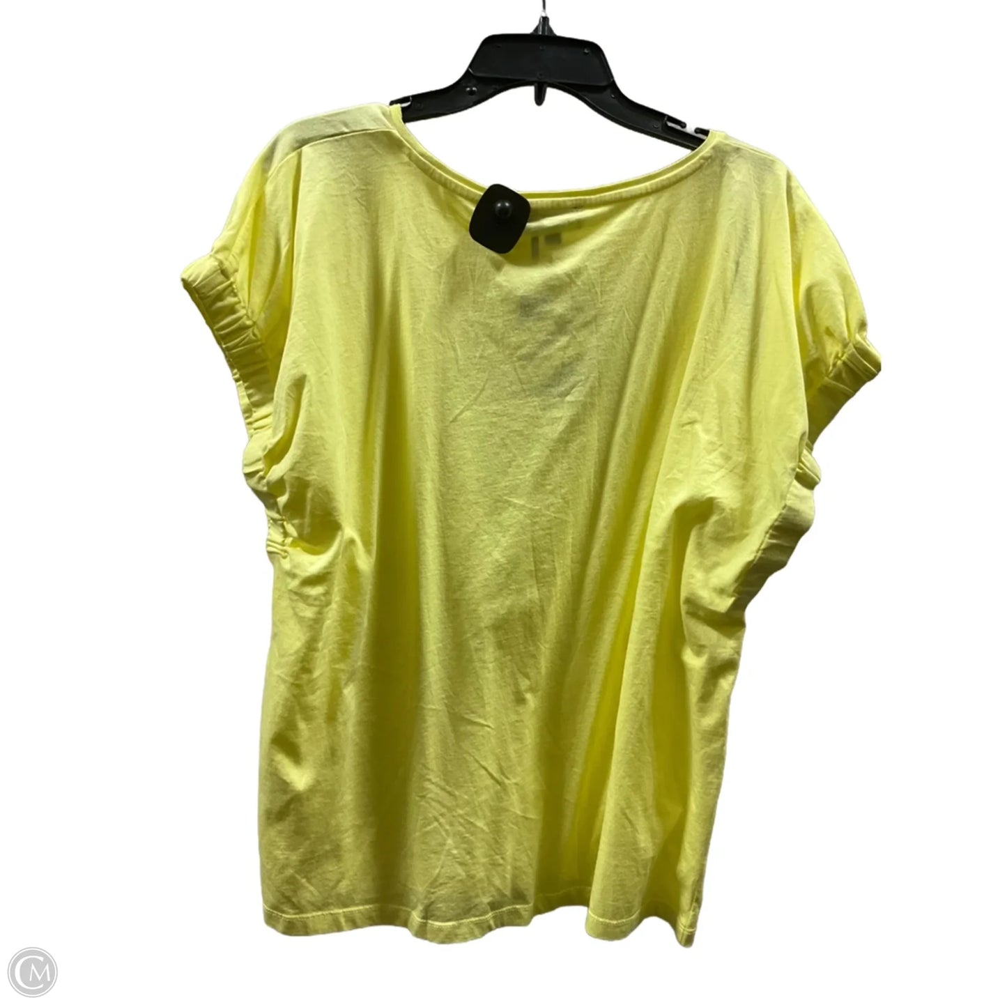 Top Short Sleeve By Dkny In Yellow, Size: Xl