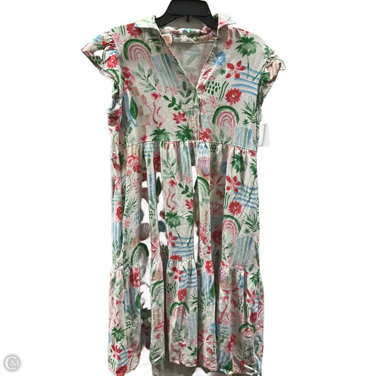 Dress Casual Midi By Jane And Delancey In Pink & White, Size: Xl