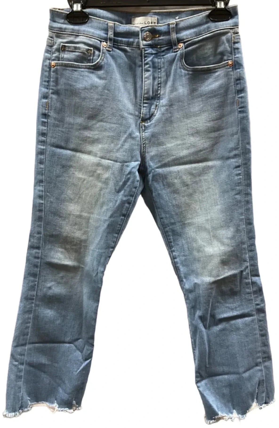 Jeans Cropped By Loft In Blue, Size: 4