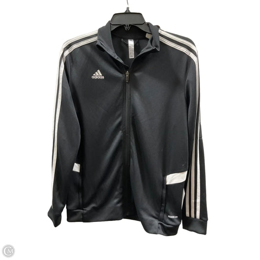 Athletic Jacket By Adidas In Black & White, Size: Xl