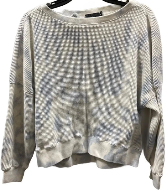 Sweatshirt Crewneck By Urban Outfitters In Blue & Cream, Size: M