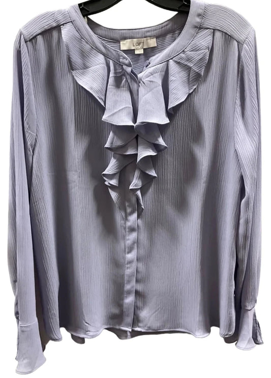 Top Long Sleeve By Loft In Blue, Size: L