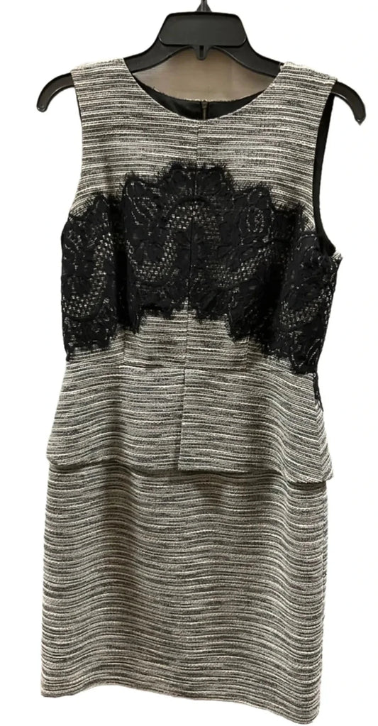 Dress Casual Midi By Antonio Melani In Black & Cream, Size: 6