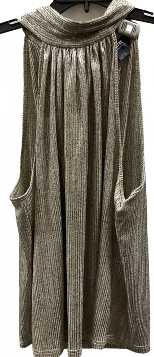 Top Sleeveless By Maeve In Silver, Size: L