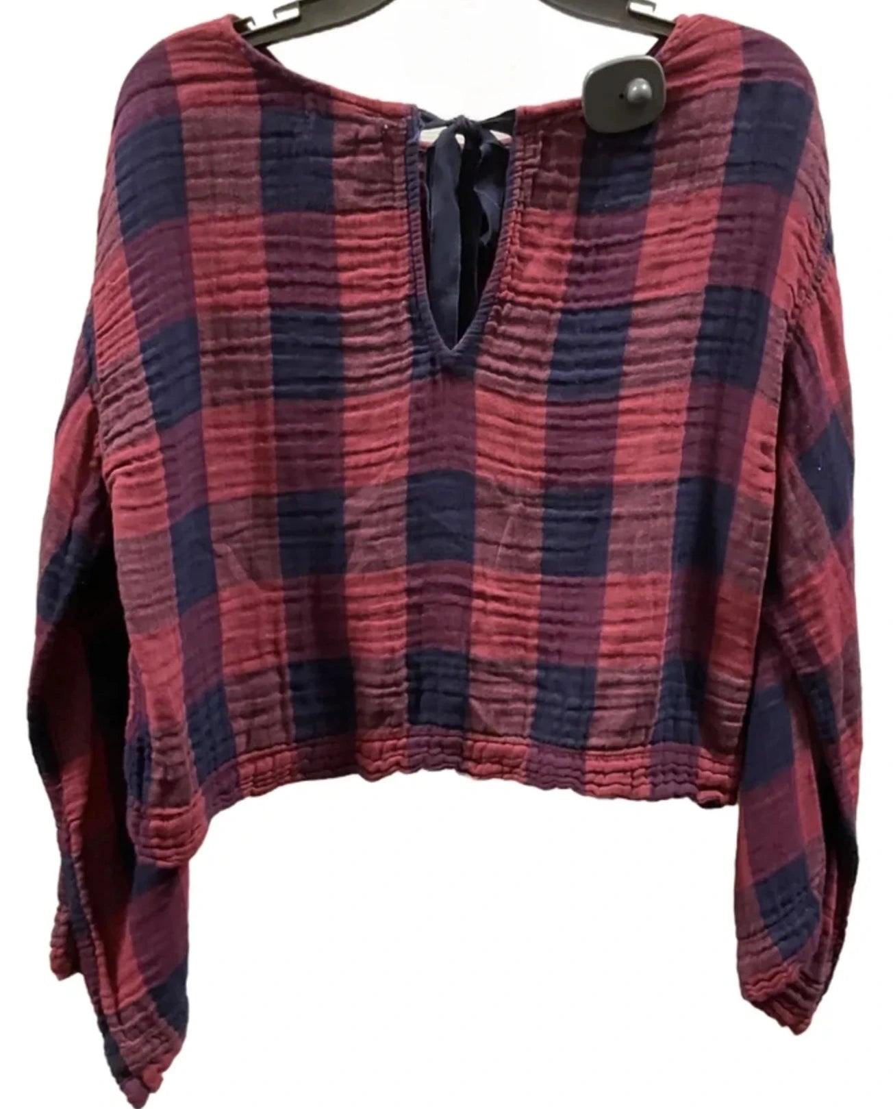 Top Long Sleeve By Bella Dahl In Blue & Red, Size: M