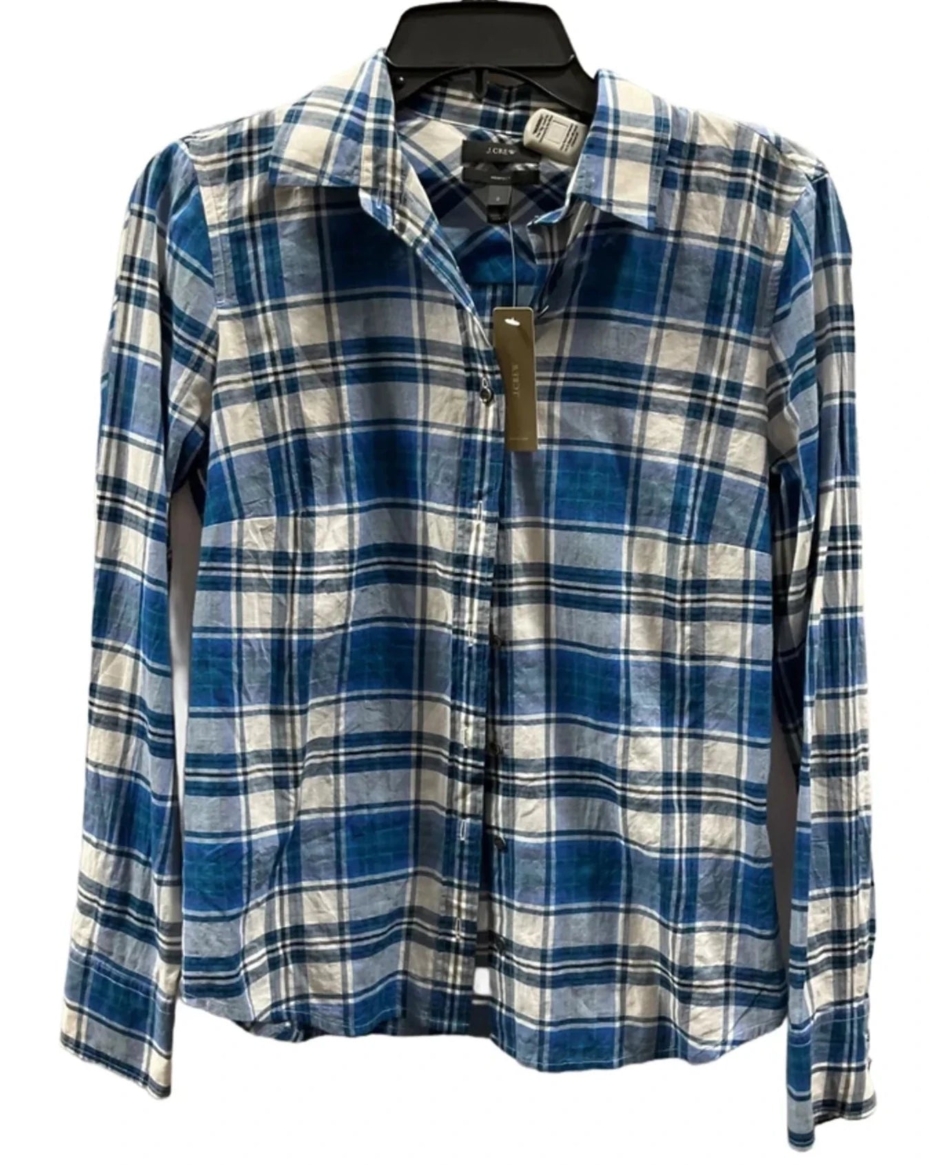 Blouse Long Sleeve By J. Crew In Blue, Size: 2