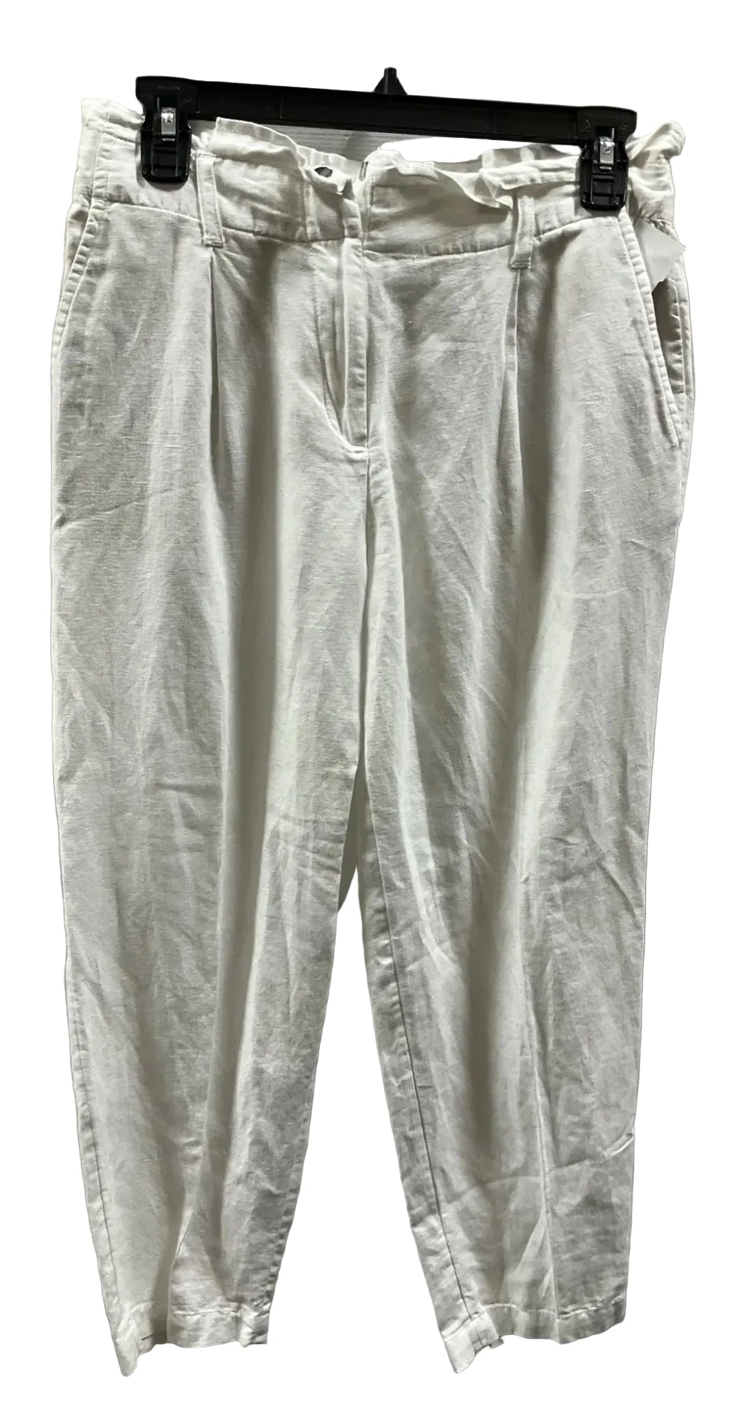 Pants Linen By Loft In White, Size: Xs