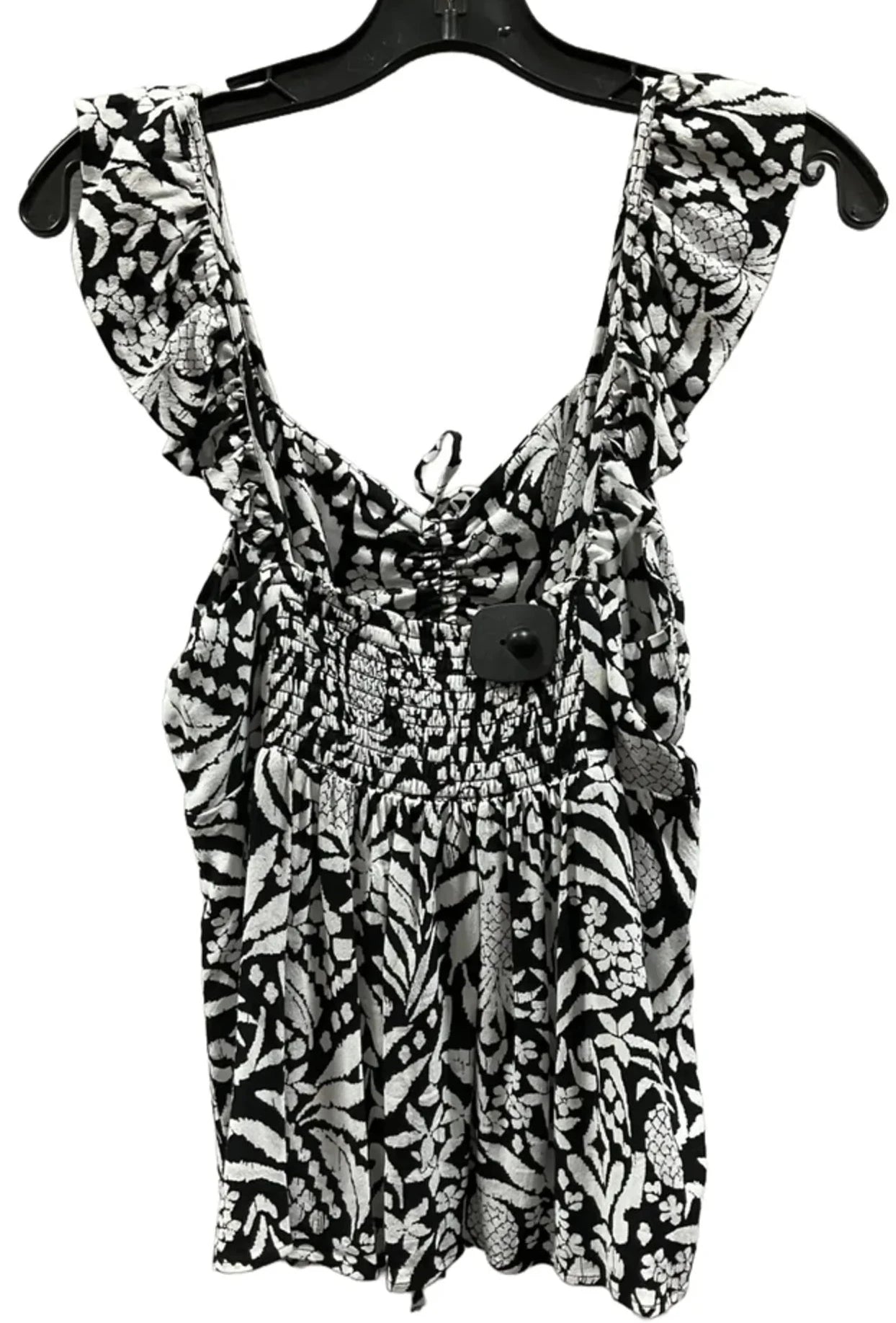 Top Sleeveless By Loft In Black & White, Size: S