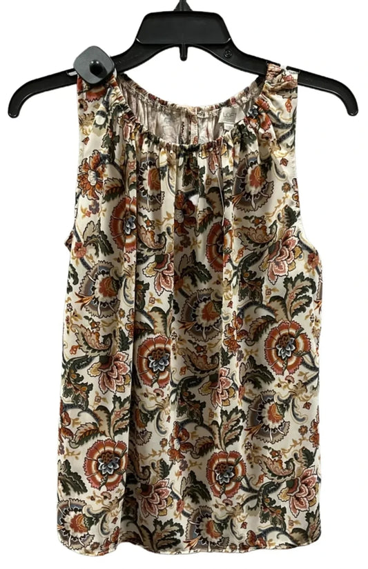 Top Sleeveless By Loft In Multi-colored, Size: Xs