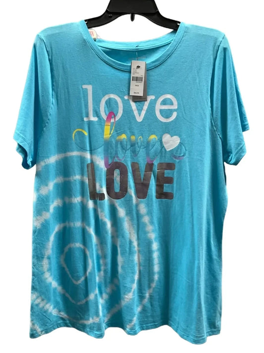 Top Short Sleeve By Lane Bryant In Aqua, Size: Xl