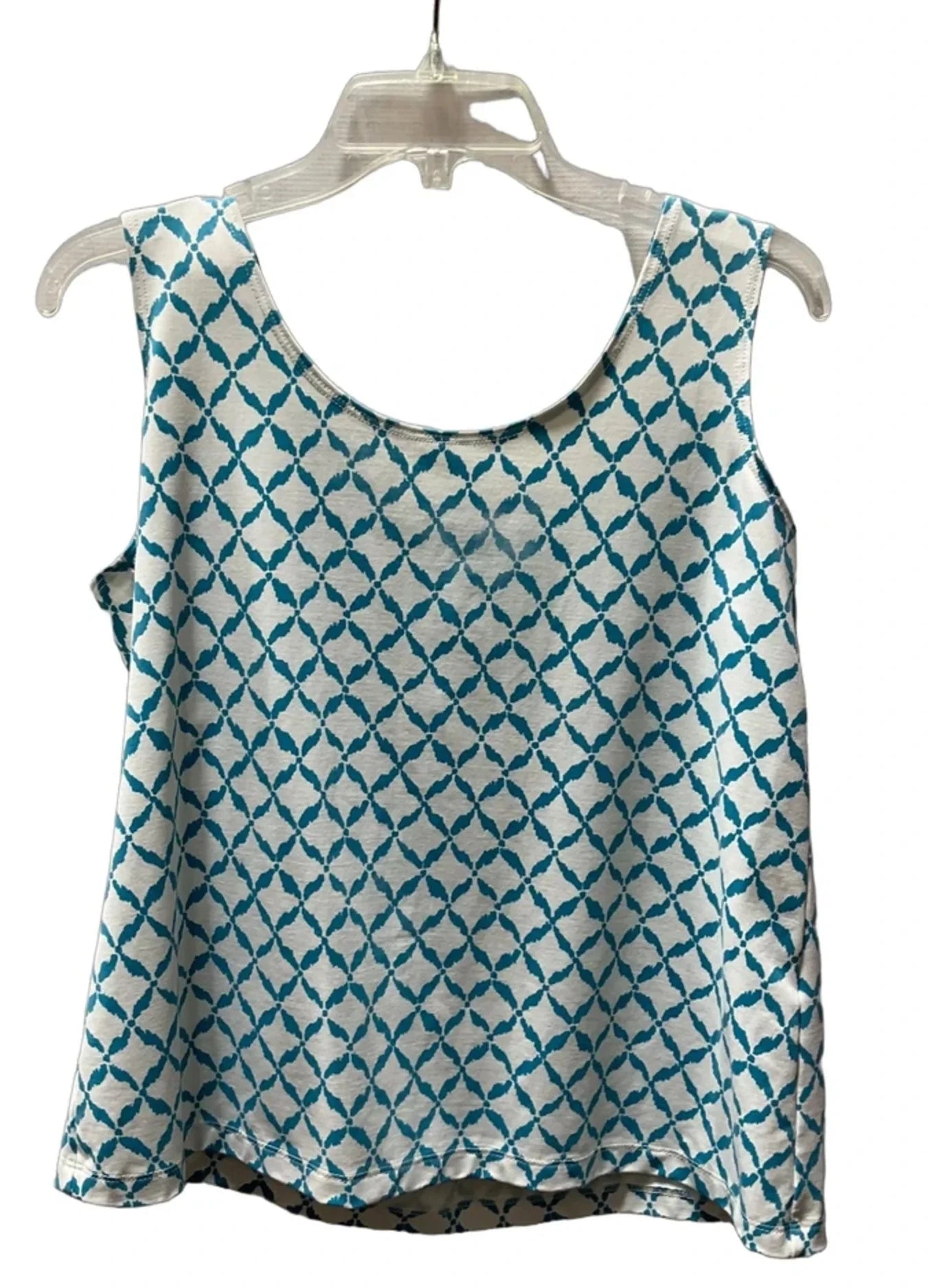Top Sleeveless By Chicos In Aqua, Size: L