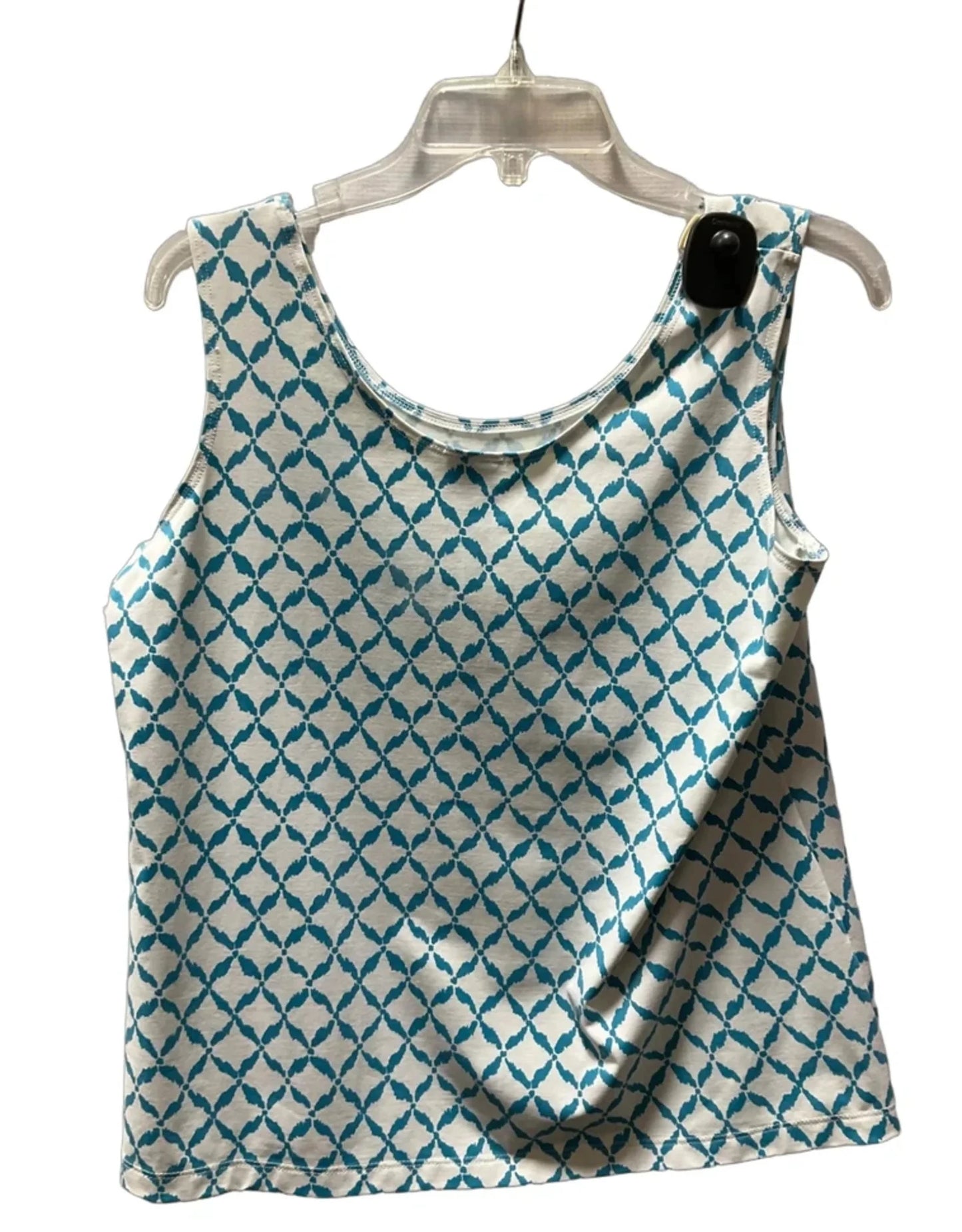 Top Sleeveless By Chicos In Aqua, Size: L