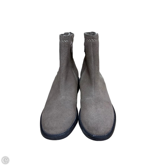 Boots Ankle Heels By Clarks In Brown, Size: 7.5