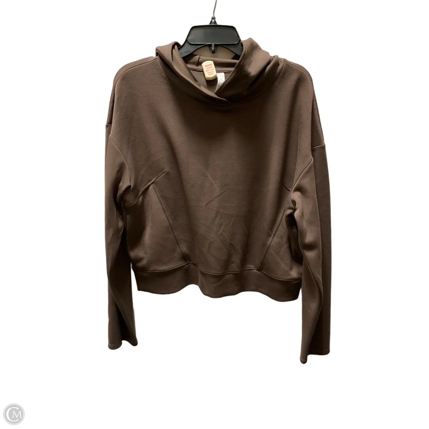 Athletic Sweatshirt Hoodie By Stylus In Brown, Size: L