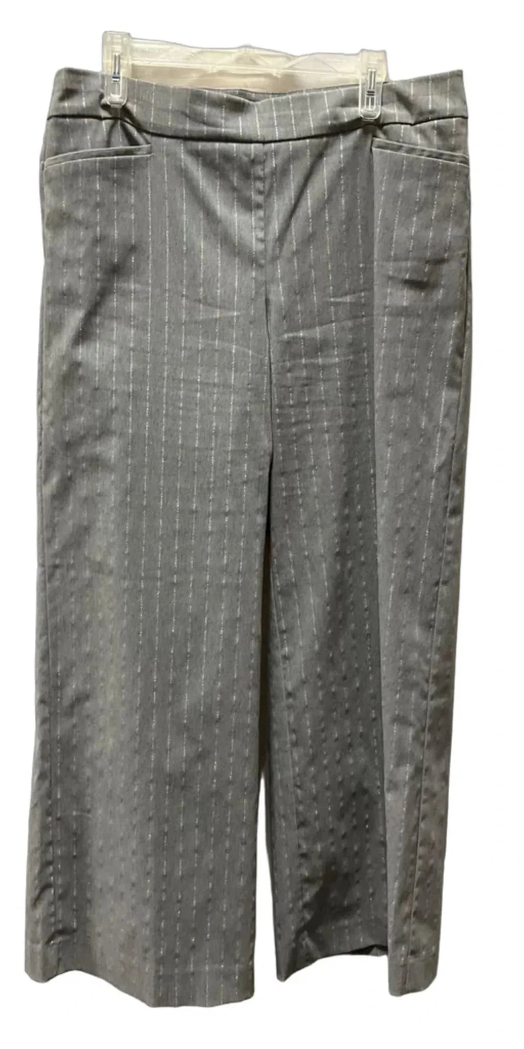 Pants Wide Leg By Chicos In Grey & Silver, Size: 14