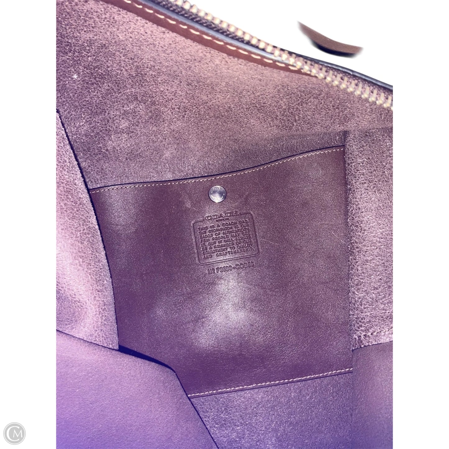 Tote Designer By Coach, Size: Large