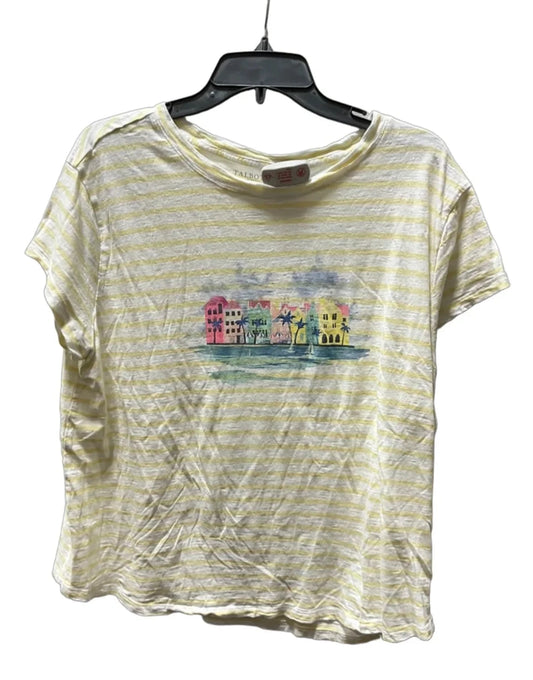 Top Short Sleeve By Talbots In Yellow, Size: 2x