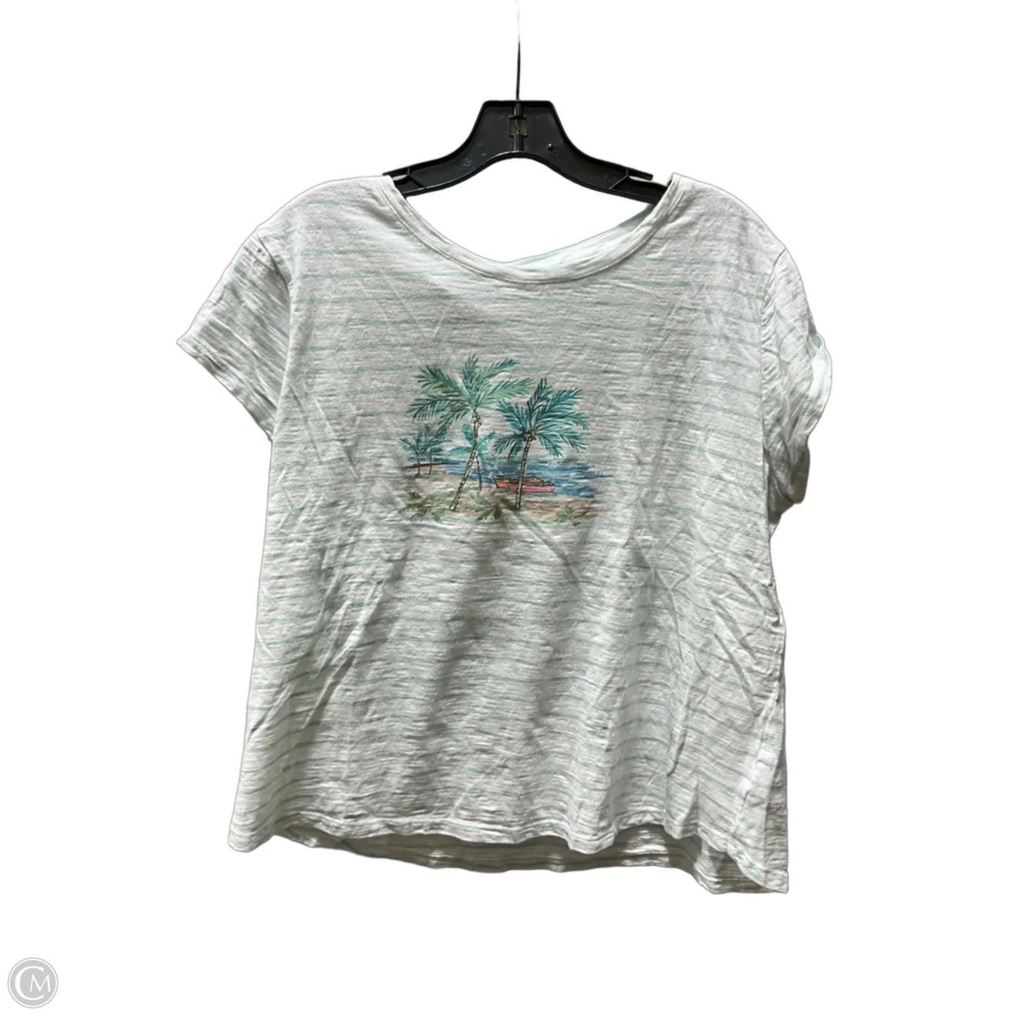 Top Short Sleeve By Talbots In Green, Size: 2x