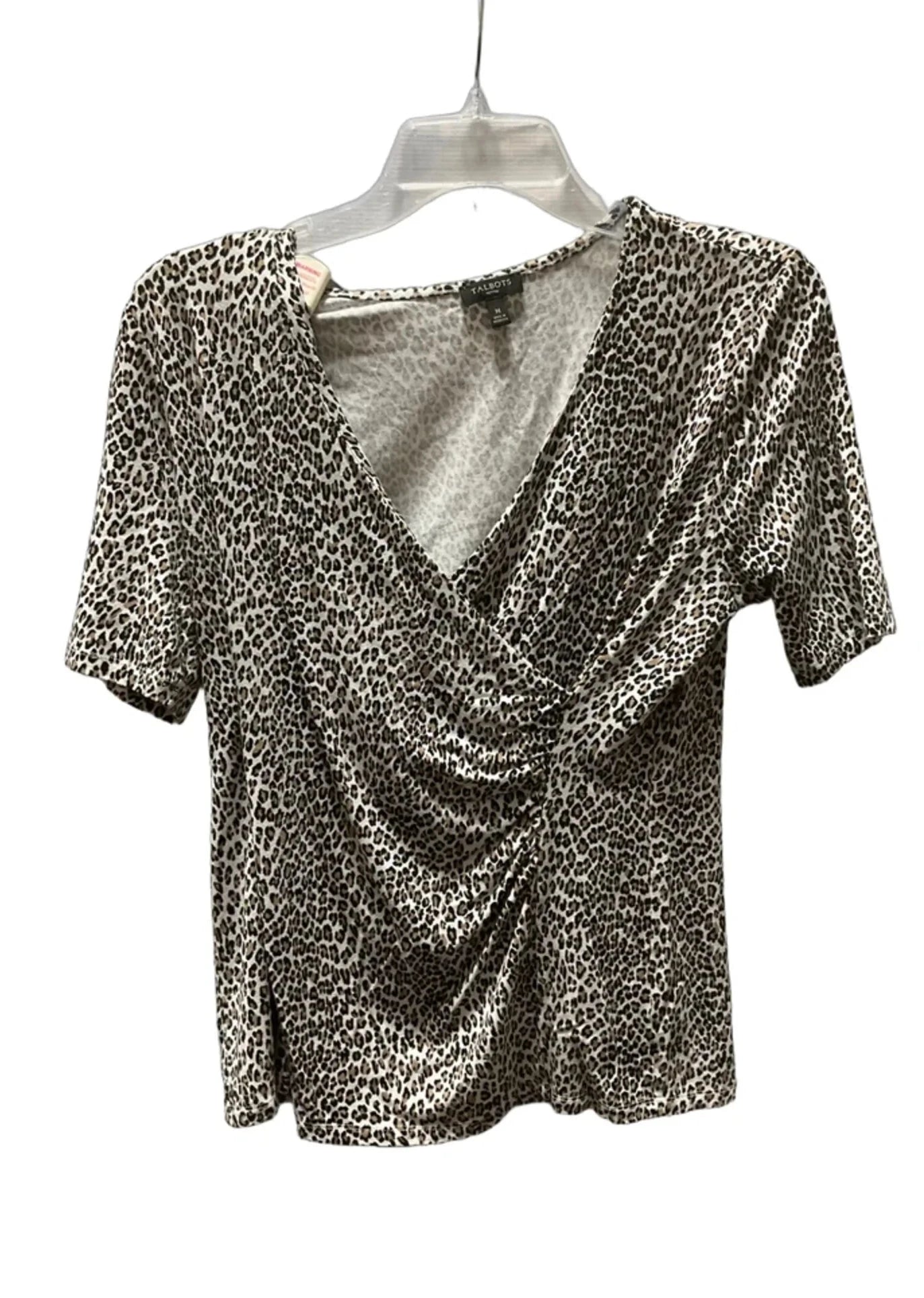 Top Short Sleeve By Talbots In Leopard Print, Size: M