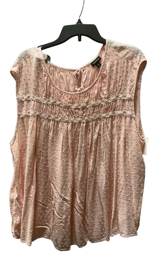 Top Sleeveless By Torrid In Pink, Size: 4x