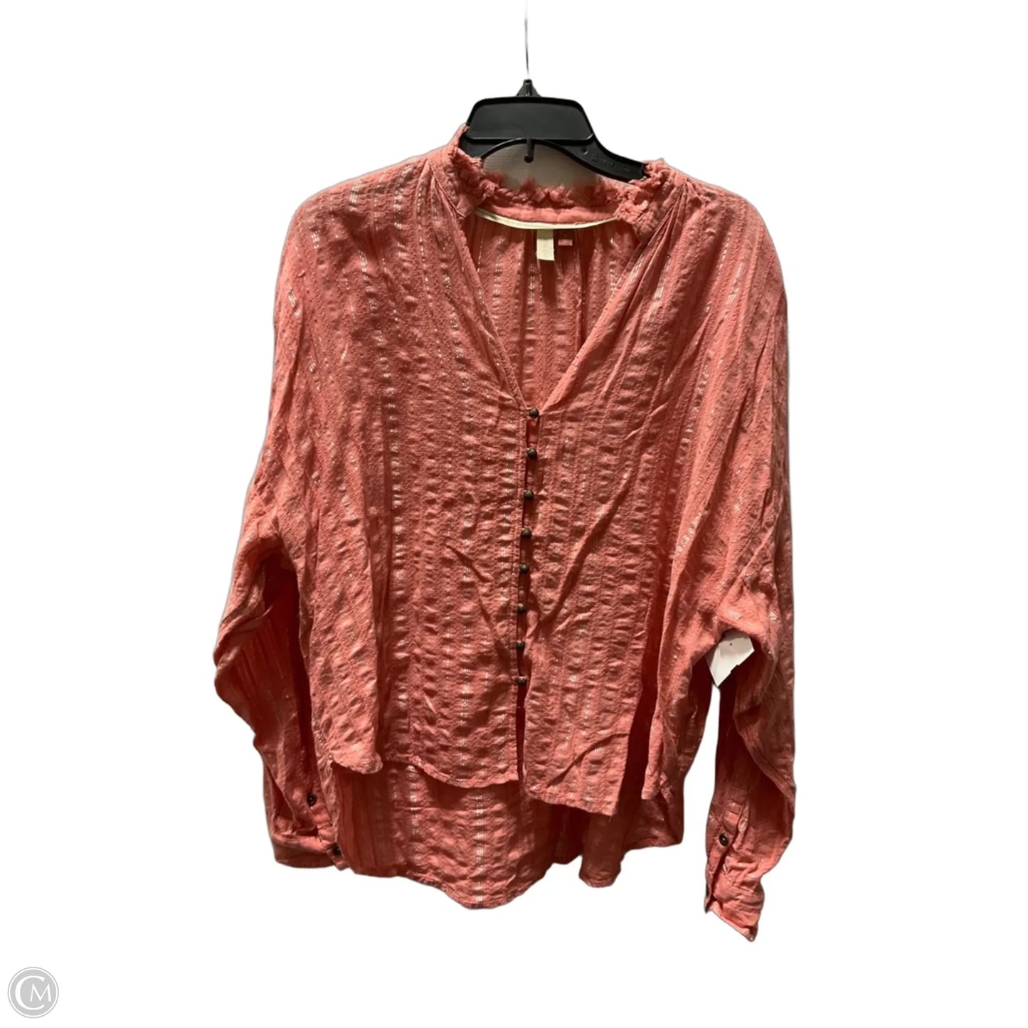 Top 3/4 Sleeve By Pilcro In Coral, Size: L