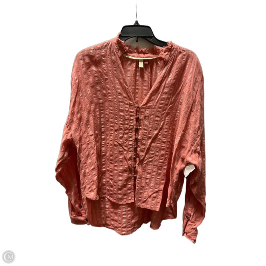 Top 3/4 Sleeve By Pilcro In Coral, Size: L
