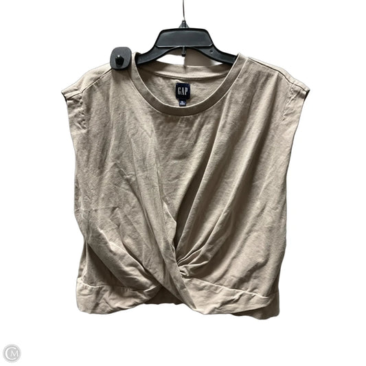 Top Short Sleeve By Gap In Tan, Size: Xl