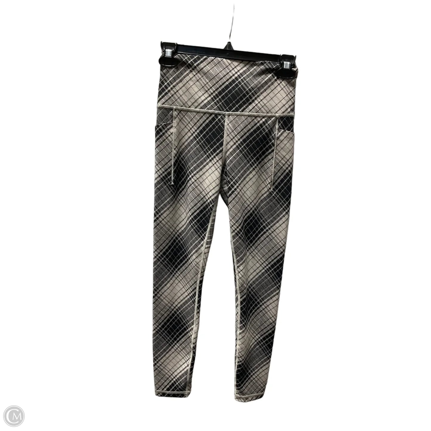Athletic Leggings By Athleta In Black & Tan, Size: Xs