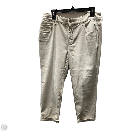 Jeans Cropped By Chicos In Beige, Size: 8
