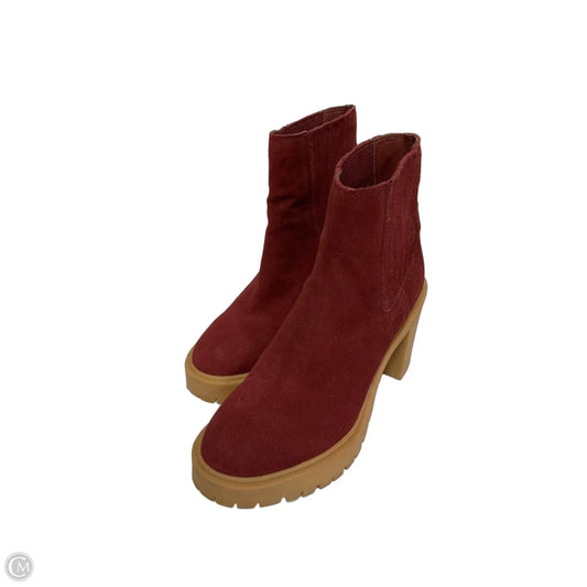 Boots Ankle Heels By Dolce Vita In Red, Size: 7.5