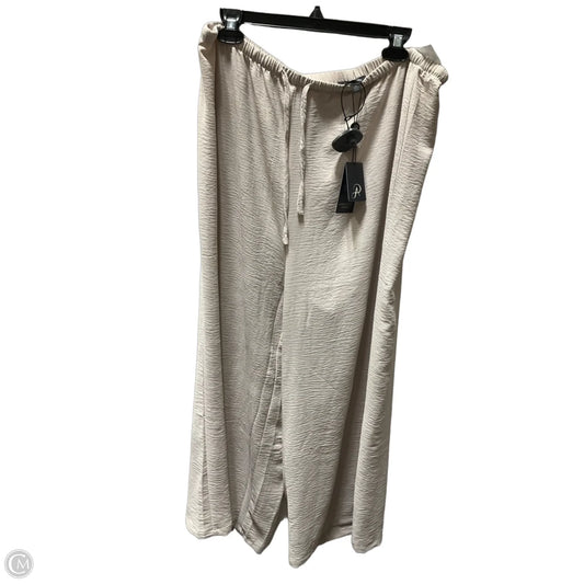 Pants Wide Leg By Adrianna Papell In Beige, Size: Xl