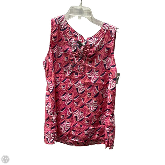 Top Sleeveless By Talbots In Orange & Pink, Size: S