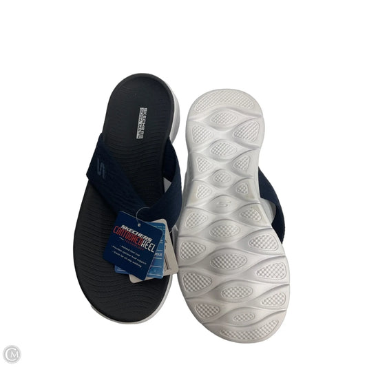 Sandals Flip Flops By Skechers In Navy, Size: 8