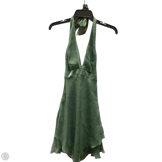 Dress Party Midi By Bcbgmaxazria In Gold & Green, Size: 8