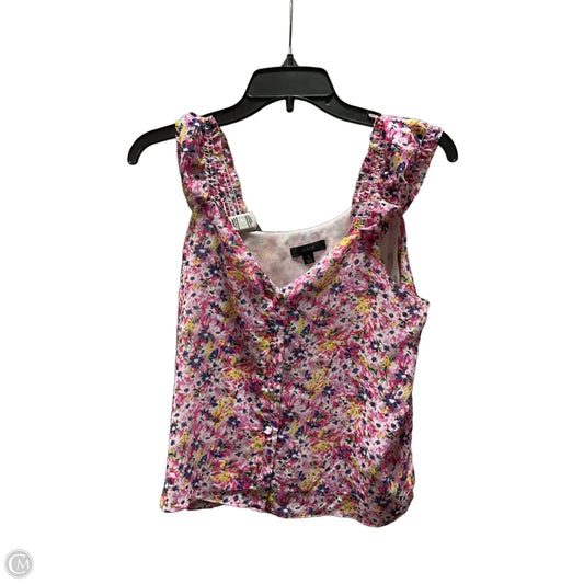 Top Sleeveless By J. Crew In Floral Print, Size: S