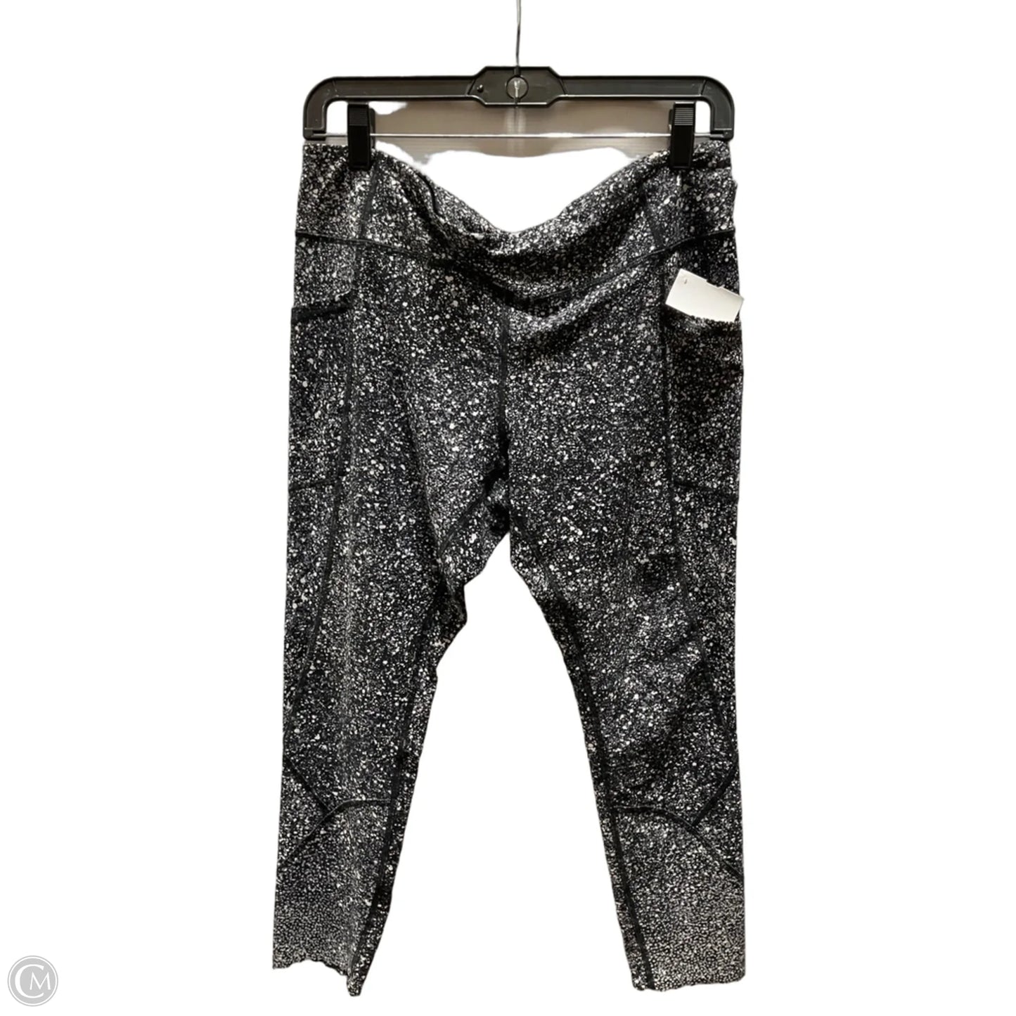 Athletic Leggings By Lululemon In Black & White, Size: 12