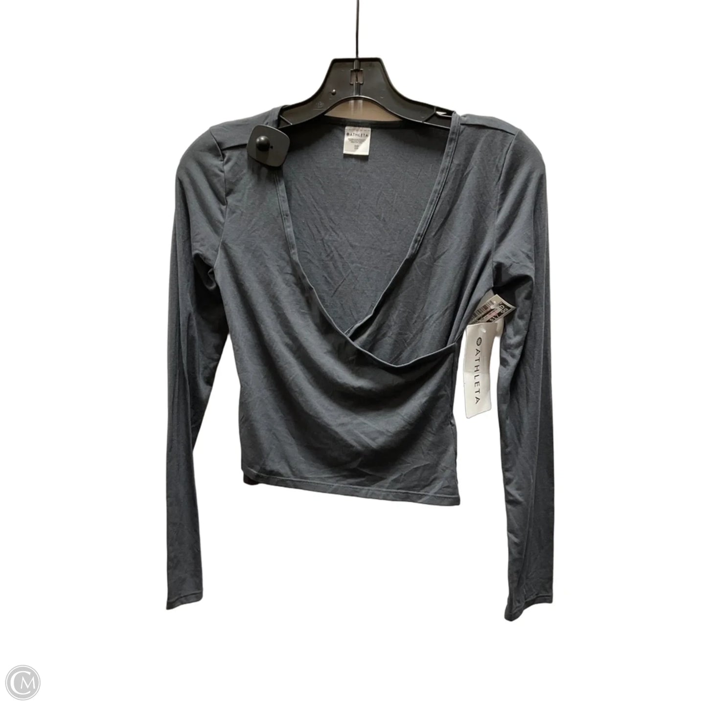 Athletic Top Long Sleeve Crewneck By Athleta In Grey, Size: Xxs