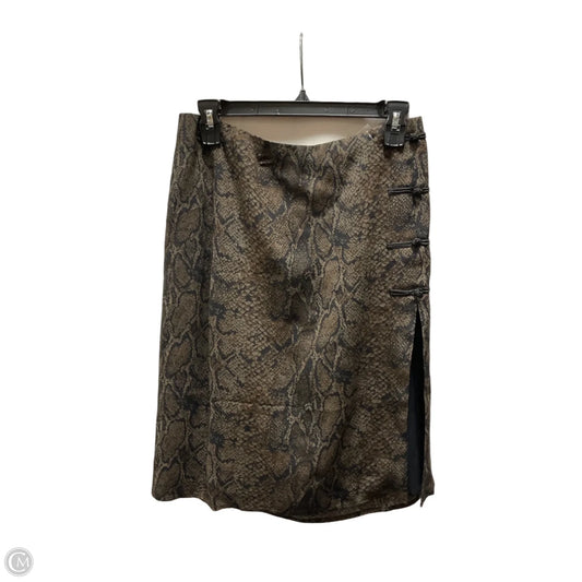 Skirt Midi By Reformation In Snakeskin Print, Size: 4