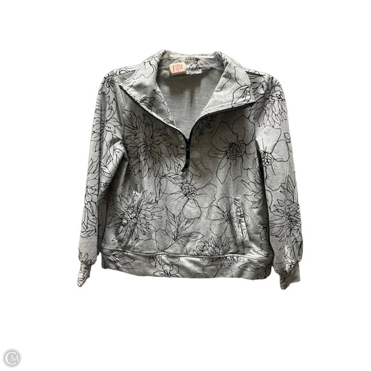 Athletic Jacket By Talbots In Black & Grey, Size: S
