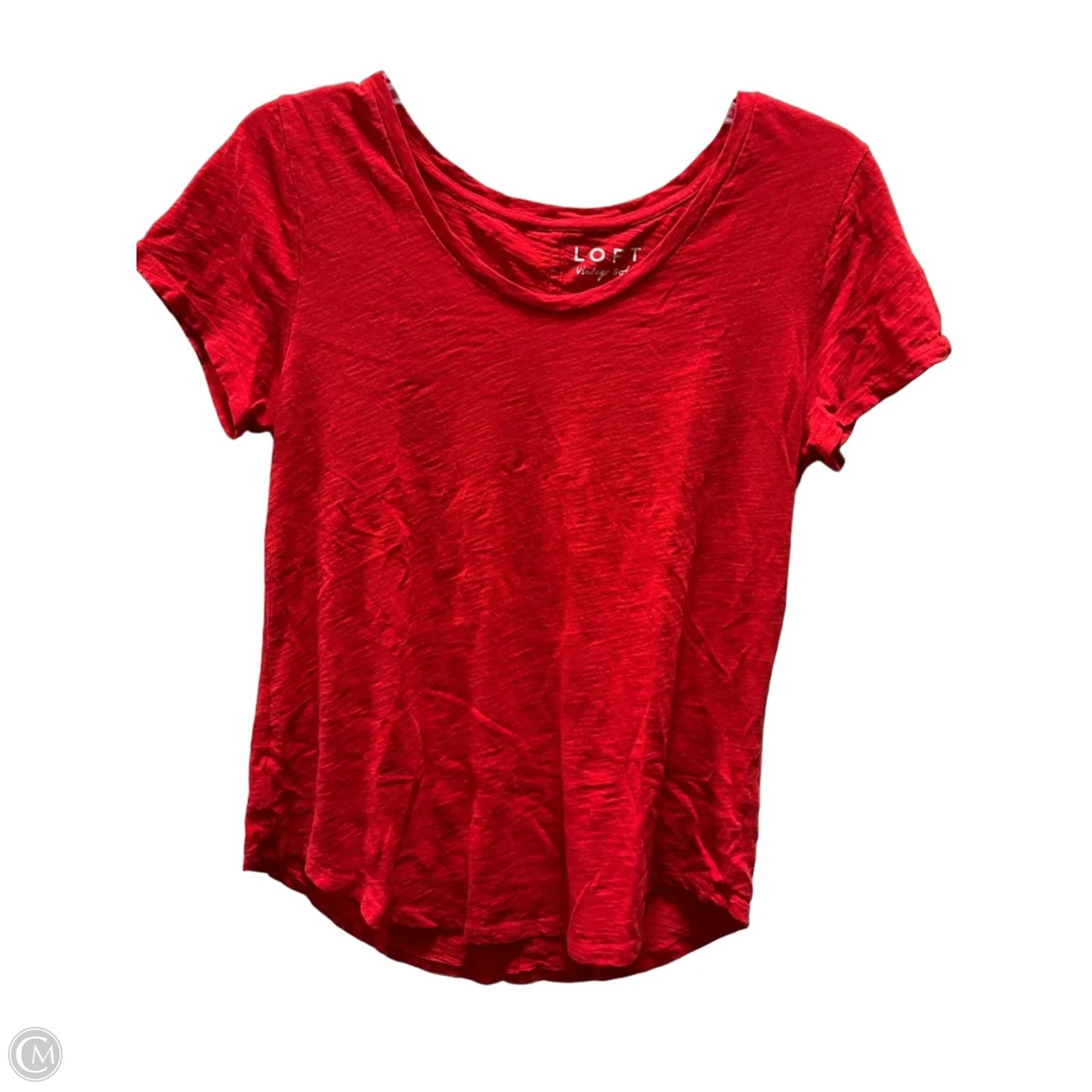 Top Short Sleeve By Loft In Red, Size: S