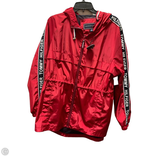 Jacket Windbreaker By Tommy Hilfiger In Red, Size: L