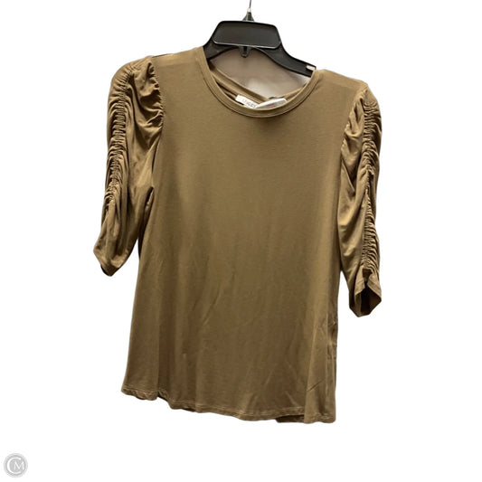 Top Short Sleeve By Chicos In Tan, Size: S