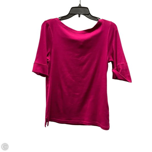 Top Short Sleeve By Lauren By Ralph Lauren In Pink, Size: L