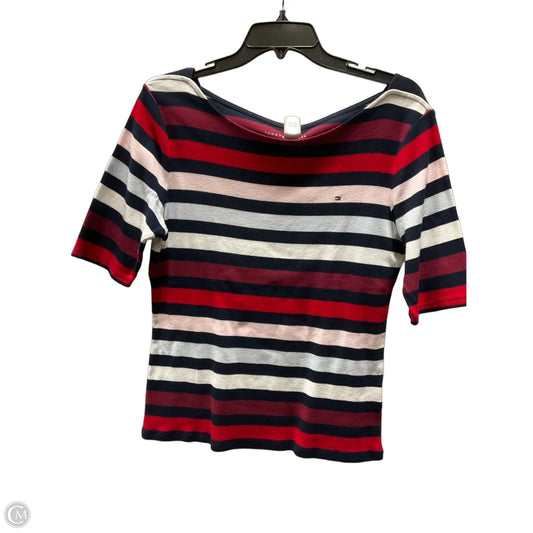 Top Short Sleeve By Tommy Hilfiger In Striped Pattern, Size: L