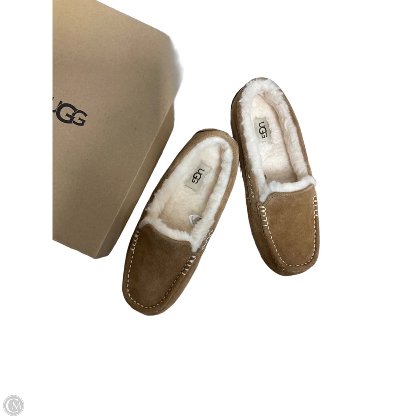 Shoes Designer By Ugg In Tan & White, Size: 7