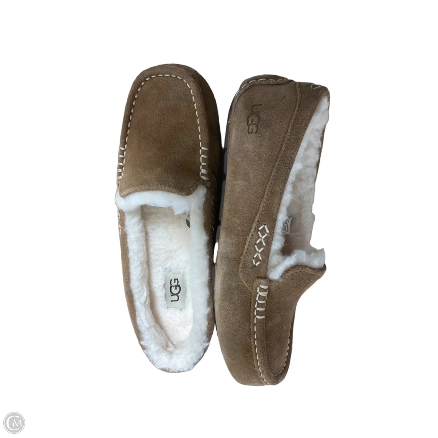 Shoes Designer By Ugg In Tan & White, Size: 7