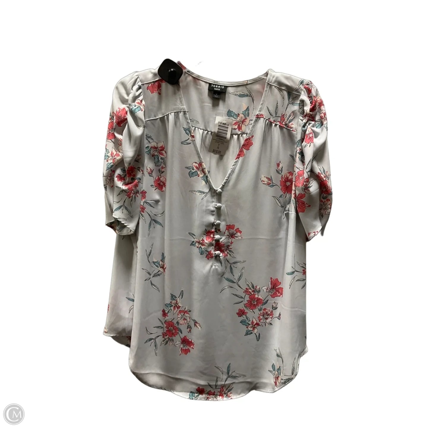 Top Short Sleeve By Torrid In Pink & Purple, Size: L