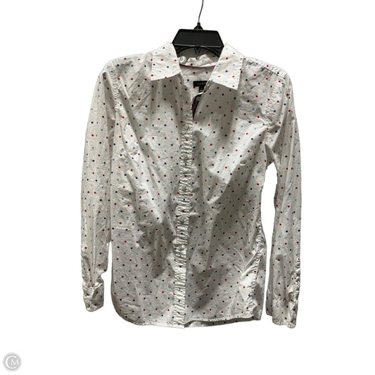 Blouse Long Sleeve By Talbots In Polkadot Pattern, Size: M